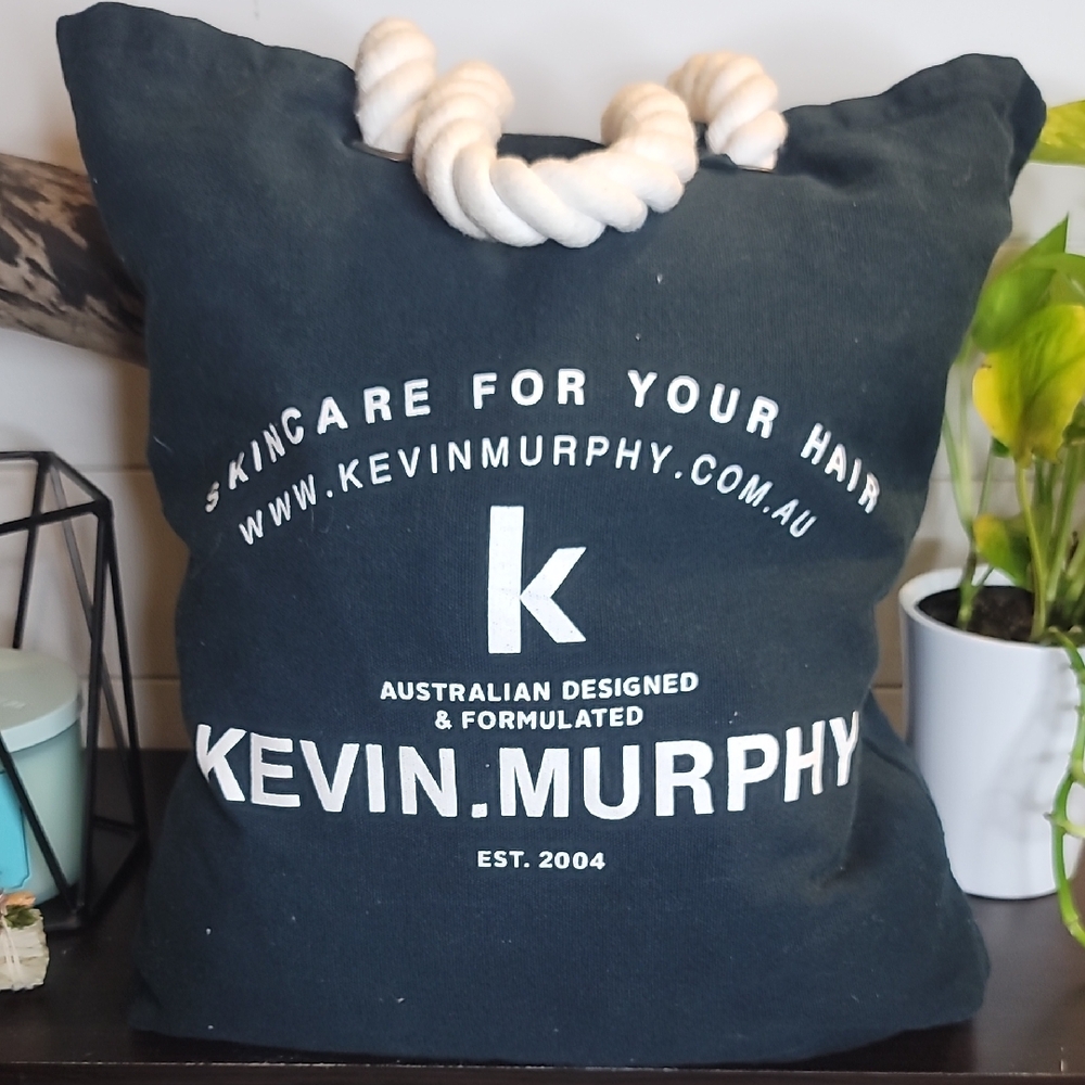 KEVIN.MURPHY Haircair Navy Tote with White Rope Handles